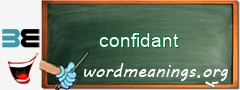 WordMeaning blackboard for confidant